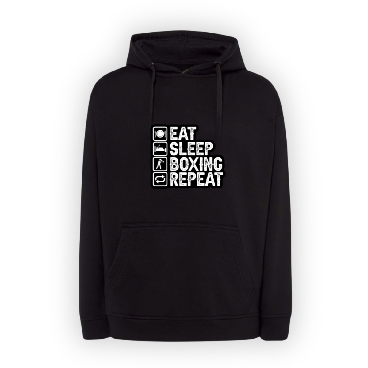 Bluza czarna Eat Sleep MMA Repeat - obrazek 5