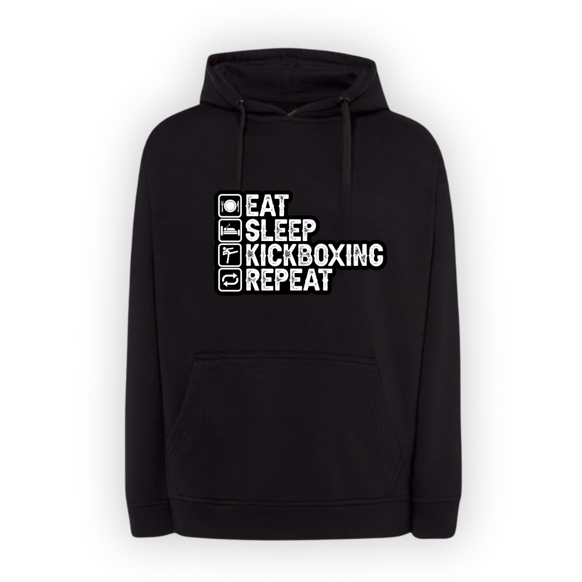Bluza czarna Eat Sleep MMA Repeat - obrazek 4