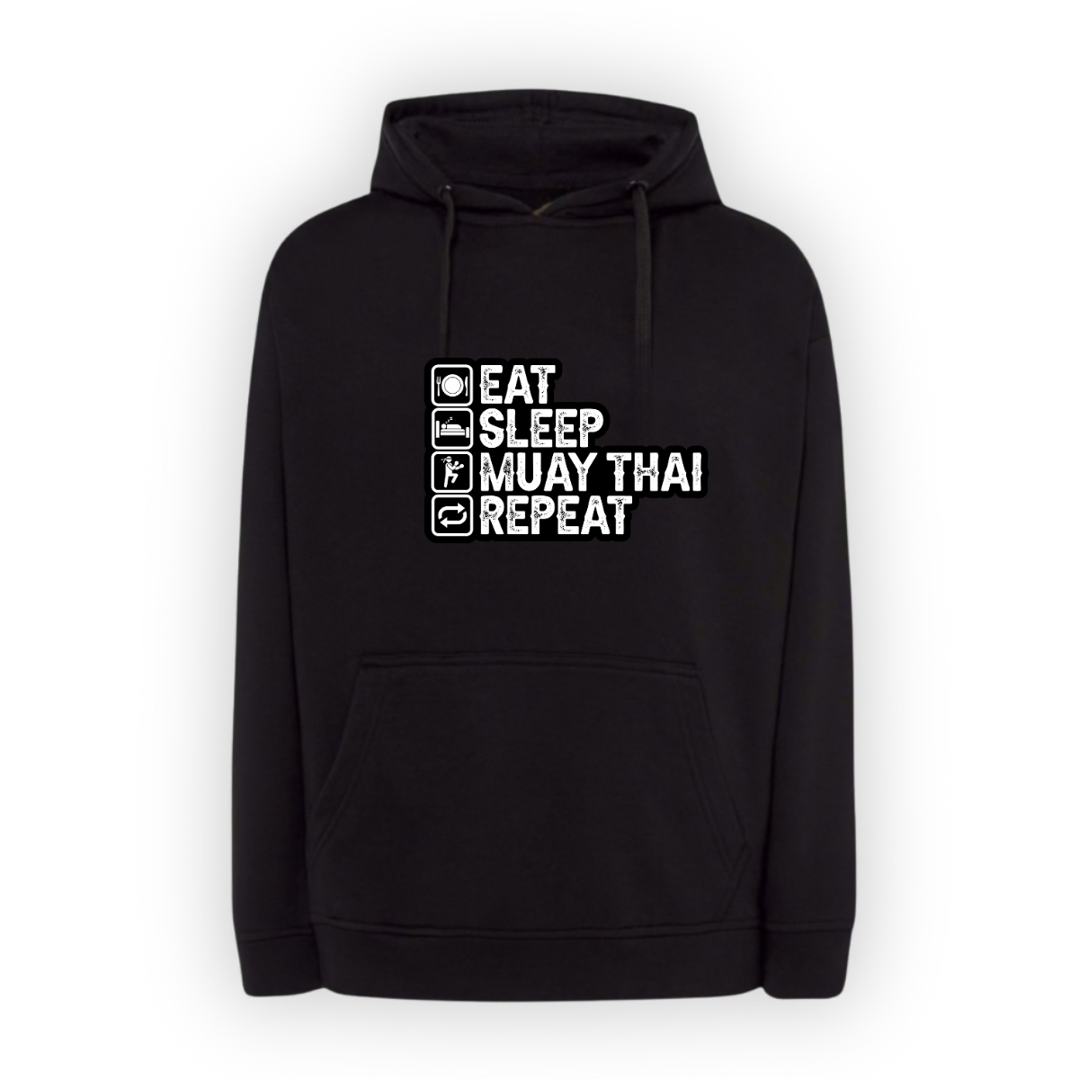 Bluza czarna Eat Sleep MMA Repeat - obrazek 3