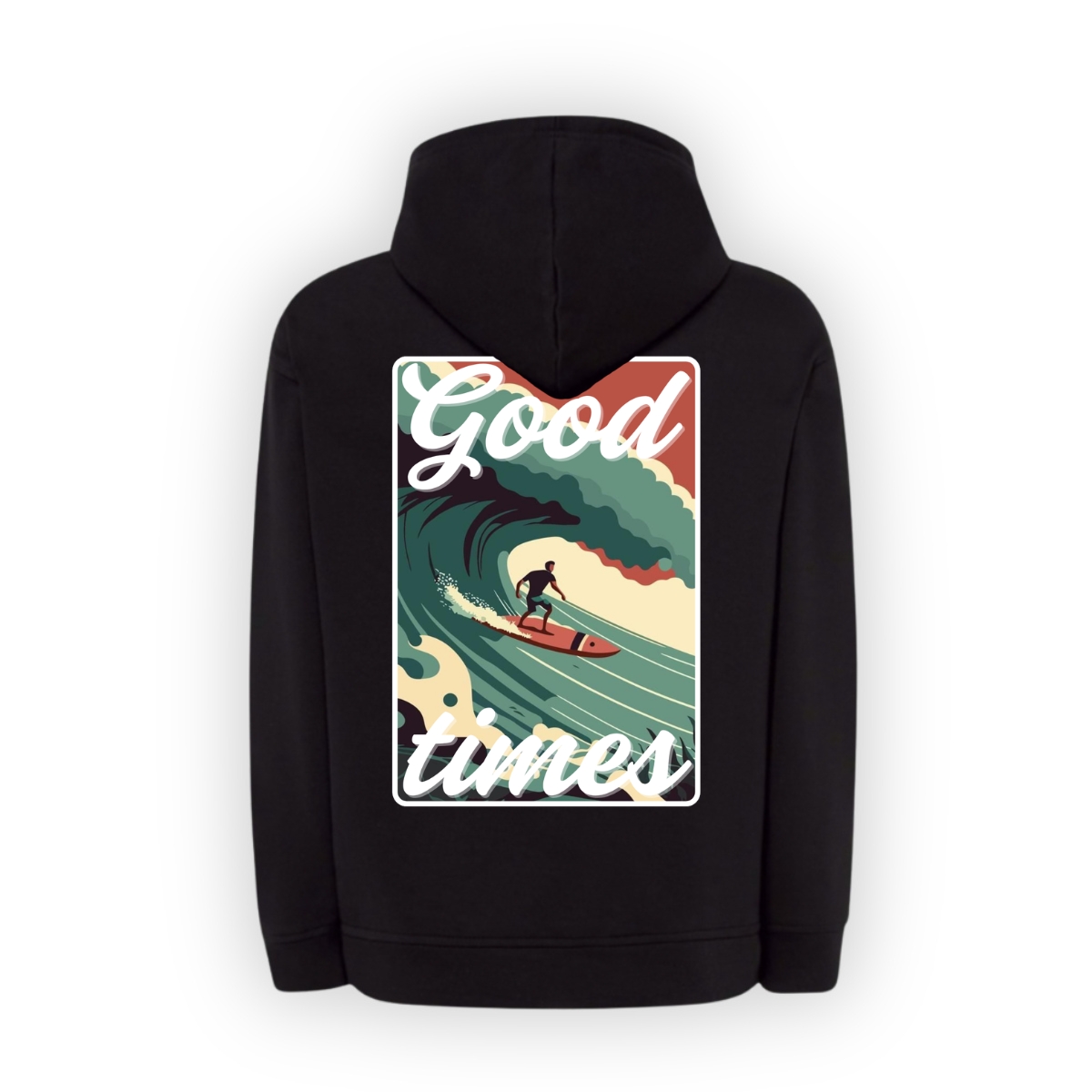 Bluza Czarna Good Times Surfing Poster - obrazek 4