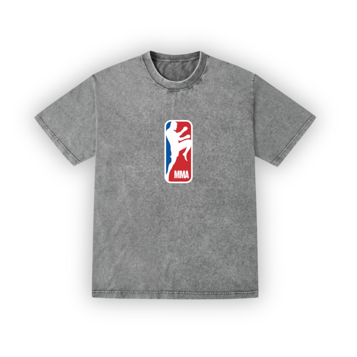 T-shirt Washed Effect Szary MMA NBA