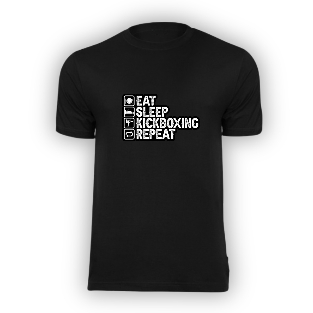 T-shirt czarny Eat Sleep BJJ Repeat - obrazek 4