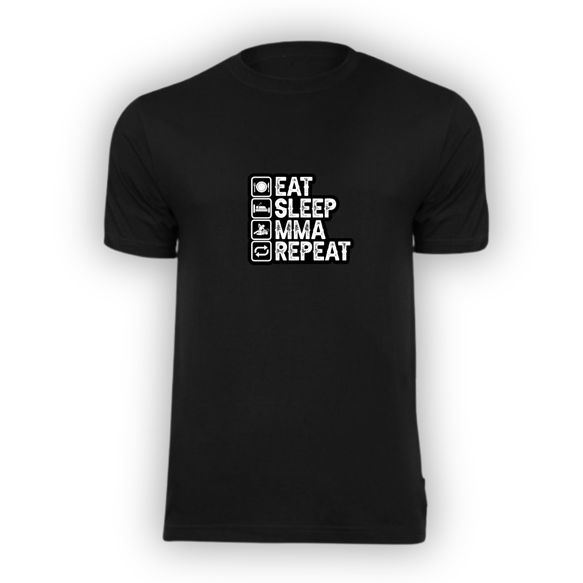 T-shirt czarny Eat Sleep BJJ Repeat - obrazek 5